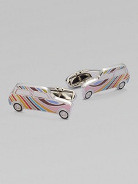 Play up a classic dress woven with these delightful mini-car cufflinks with signature stripe detail.90% copper/10% zinc1 x ½Imported Play up a classic dress woven with these delightful mini-car cufflinks with signature stripe detail.90% copper/10% zinc1 x ½Imported