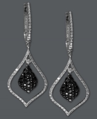 Make a splash! Sparkling teardrops made from round-cut white diamonds (3/8 ct. t.w.) and black diamonds (3/4 ct. t.w.) make a show-stopping statement on these EFFY Collection earrings. Crafted in 14k white gold. Approximate drop length: 1-1/2 inches. Approximate drop width: 5/8 inch. Make a splash! Sparkling teardrops made from round-cut white diamonds (3/8 ct. t.w.) and black diamonds (3/4 ct. t.w.) make a show-stopping statement on these EFFY Collection earrings. Crafted in 14k white gold. Approximate drop length: 1-1/2 inches. Approximate drop width: 5/8 inch.
