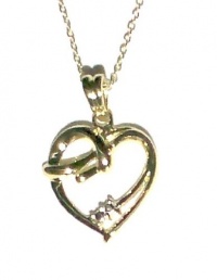 24kt Gold Over Sterling Silver Cut-out Heart Pendant Necklace 24kt Gold Over Sterling Silver Cut-out Heart Pendant Necklace