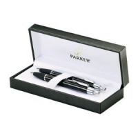 Parker IM Black Chrome Trim Ballpoint Pen and Mechanical Pencil Gift Set - 1741244 Parker IM Black Chrome Trim Ballpoint Pen and Mechanical Pencil Gift Set - 1741244