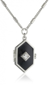 T Tahari Jet and Crystal Locket Necklace T Tahari Jet and Crystal Locket Necklace