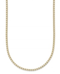 A simple chain adds a ton of dimension. Giani Bernini's intricate box chain is crafted in 24k gold over sterling silver. Approximate length: 20 inches.