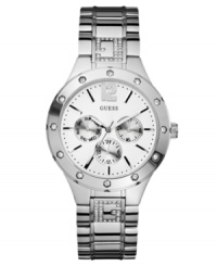 Flaunt your style with this elegant watch from GUESS. Flaunt your style with this elegant watch from GUESS.