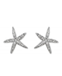 Seaside style with a hint of sparkle. Make a splash in Swarovski's pretty starfish stud earrings. Set in silver tone mixed metal with round-cut clear crystals. Approximate diameter: 1-1/4 inches. Seaside style with a hint of sparkle. Make a splash in Swarovski's pretty starfish stud earrings. Set in silver tone mixed metal with round-cut clear crystals. Approximate diameter: 1-1/4 inches.