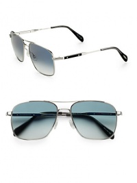 An inspired look designed with '70s style and modified square metal frames. Double-bridge detail Photochromic lenses 100% UV protective Imported An inspired look designed with '70s style and modified square metal frames. Double-bridge detail Photochromic lenses 100% UV protective Imported