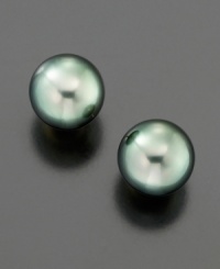 The new classic pearl studs in splendorous Tahitian cultured pearls (ranging from 9 to 10 mm) with 14K yellow gold posts. A new-and-improved update on the tradition. For pierced ears. The new classic pearl studs in splendorous Tahitian cultured pearls (ranging from 9 to 10 mm) with 14K yellow gold posts. A new-and-improved update on the tradition. For pierced ears.