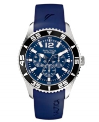 Rich blue colors make this versatile Nautica sport watch a must-have for the season. Rich blue colors make this versatile Nautica sport watch a must-have for the season.
