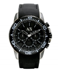 A timepiece submerged in mysterious, subtle cool, by AX Armani Exchange. A timepiece submerged in mysterious, subtle cool, by AX Armani Exchange.
