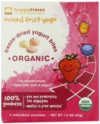 Happybaby Mixed Fruit Yogis, .Net Wt. 1.5 oz packs, 5 Count (Pack of 6) Happybaby Mixed Fruit Yogis, .Net Wt. 1.5 oz packs, 5 Count (Pack of 6)