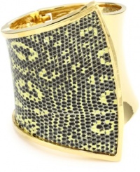 KARA by Kara Ross Tail with Chartreuse Ring Lizard Cuff Bracelet