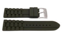 Fossil Olive Silicone Link Style 24mm Watch Band Fossil Olive Silicone Link Style 24mm Watch Band