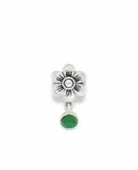 The sterling silver floral charm celebrates May birthdays with a dangling emerald jewel. Donatella is a playful collection of charm bracelets and necklaces that can be personalized to suit your style! Available exclusively at Macy's. The sterling silver floral charm celebrates May birthdays with a dangling emerald jewel. Donatella is a playful collection of charm bracelets and necklaces that can be personalized to suit your style! Available exclusively at Macy's.