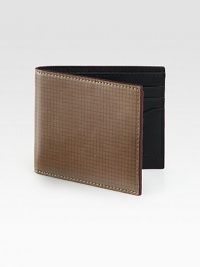 Inspired by the standard geometric graph paper, this leather credit card holder finds the balance between practicality and style.One billfold compartmentSix card slotsLeather4W x 4HImported Inspired by the standard geometric graph paper, this leather credit card holder finds the balance between practicality and style.One billfold compartmentSix card slotsLeather4W x 4HImported