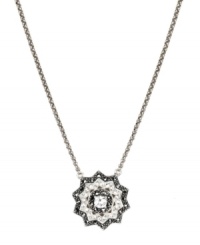Standout style. Judith Jack's cubic zirconia (1/2 ct. t.w.), marcasite and crystal pendant will add glitz and glamour to any evening ensemble. Crafted in sterling silver. Approximate length: 16 inches. Approximate drop: 3/4 inch. Standout style. Judith Jack's cubic zirconia (1/2 ct. t.w.), marcasite and crystal pendant will add glitz and glamour to any evening ensemble. Crafted in sterling silver. Approximate length: 16 inches. Approximate drop: 3/4 inch.