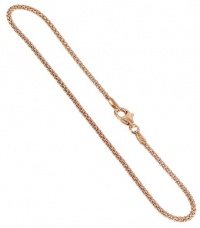 14 KT Rose Gold over Sterling Silver Vermeil 1.6mm Popcorn Chain Anklet 9 to 11 inch 14 KT Rose Gold over Sterling Silver Vermeil 1.6mm Popcorn Chain Anklet 9 to 11 inch