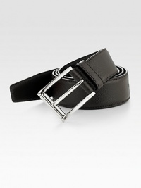 Prada logo metal buckle with etched leather design. About 1¼ wide Made in Italy Prada logo metal buckle with etched leather design. About 1¼ wide Made in Italy