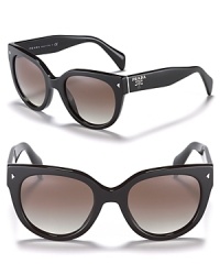 Invest in the forever sunglass like these round wayfarer shades from Prada. Invest in the forever sunglass like these round wayfarer shades from Prada.