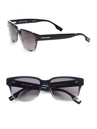 A full-rim design sporting basic black-and-gray frames and a temple logo detail.AcetateGray polarized lens100% UV protectiveImported A full-rim design sporting basic black-and-gray frames and a temple logo detail.AcetateGray polarized lens100% UV protectiveImported