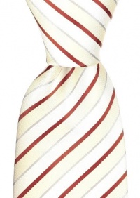 Neckties By Scott Allan - Champagne Burgundy Striped Men's Tie