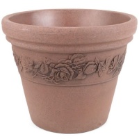 Dynamic Design RRV1606TF Rose Vine Premium 15-Inch Poly Planter, Terra Cotta Fleck Dynamic Design RRV1606TF Rose Vine Premium 15-Inch Poly Planter, Terra Cotta Fleck