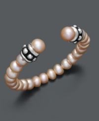 The perfect touch of pearly pink. This Fresh by Honora children's bracelet features pink cultured freshwater pearls (6-6-1/2 mm) with sterling silver accents. Approximate length: 6 inches. The perfect touch of pearly pink. This Fresh by Honora children's bracelet features pink cultured freshwater pearls (6-6-1/2 mm) with sterling silver accents. Approximate length: 6 inches.