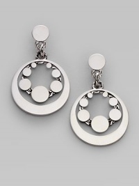 From the Dot Collection. This striking design of sterling silver circles is at once modern and classic.Sterling silver Length, about 1½ Width, about 1 Post and nut back Imported From the Dot Collection. This striking design of sterling silver circles is at once modern and classic.Sterling silver Length, about 1½ Width, about 1 Post and nut back Imported