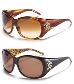 Step into the sun in high style with this glam shades from Roberto Cavalli. The oversized fit ensures total anonymity.