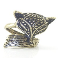 DaisyJewel Size 6 Cute Bronze Kitsune Fox Ring