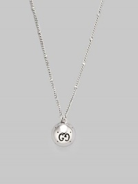 From the Icon Collection. An understated white gold pendant suspended on a delicate bead chain.18K white gold Chain length, about 16 Pendant diameter, about ¼ Lobster clasp with 1 extender Made in Italy From the Icon Collection. An understated white gold pendant suspended on a delicate bead chain.18K white gold Chain length, about 16 Pendant diameter, about ¼ Lobster clasp with 1 extender Made in Italy