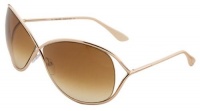 Tom Ford Miranda FT0130 Sunglasses - 28F Shiny Rose Gold (Gradient Brown Lens) - 68mm Tom Ford Miranda FT0130 Sunglasses - 28F Shiny Rose Gold (Gradient Brown Lens) - 68mm