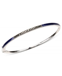 Beautiful in blue. Judith Jack's bangle bracelet is crafted from sterling silver and blue enamel with marcasite (3/4 ct. t.w.) lending a bit of an edge. Approximate diameter: 2-1/2 inches. Beautiful in blue. Judith Jack's bangle bracelet is crafted from sterling silver and blue enamel with marcasite (3/4 ct. t.w.) lending a bit of an edge. Approximate diameter: 2-1/2 inches.