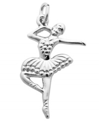 The perfect gift for the aspiring ballerina. Rembrandt's chic charm features a polished ballet dancer crafted from sterling silver. Charm can easily be added to your favorite necklace or charm bracelet. Approximate drop: 1-1/4 inches. The perfect gift for the aspiring ballerina. Rembrandt's chic charm features a polished ballet dancer crafted from sterling silver. Charm can easily be added to your favorite necklace or charm bracelet. Approximate drop: 1-1/4 inches.