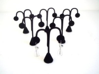 Black Velvet T bar Earring Jewelry Display 4 3/4 Black Velvet T bar Earring Jewelry Display 4 3/4