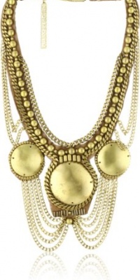 Fiona Paxton Tribal Goddess Rose Metal Dome and Chain Necklace Fiona Paxton Tribal Goddess Rose Metal Dome and Chain Necklace