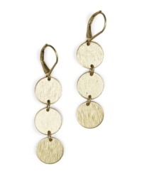 Easy as 1, 2, 3. These mod earrings from Jones New York are crafted from gold-plated mixed metal. Approximate drop: 2-1/4 inches. Easy as 1, 2, 3. These mod earrings from Jones New York are crafted from gold-plated mixed metal. Approximate drop: 2-1/4 inches.