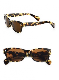 Masculine and feminine influences come together in this iconic acetate design. Available in dark tortoise brown with java polarized lens. 100% UV protectionImported Masculine and feminine influences come together in this iconic acetate design. Available in dark tortoise brown with java polarized lens. 100% UV protectionImported
