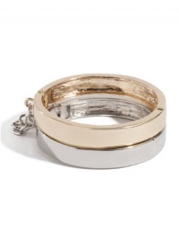 GUESS Two-Tone Handcuff Bracelet Set, SILVER