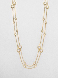 EXCLUSIVELY AT SAKS. Faceted stones of various sizes on a long, 18k goldplated link chain. Cubic zirconia18k goldplatedLength, about 50Lobster clasp closureImported EXCLUSIVELY AT SAKS. Faceted stones of various sizes on a long, 18k goldplated link chain. Cubic zirconia18k goldplatedLength, about 50Lobster clasp closureImported