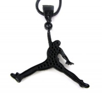 ICED OUT ALL BLACK AIR JORDAN PENDANT & 36 FRANCO NECKLACE CHAIN ICED OUT ALL BLACK AIR JORDAN PENDANT & 36 FRANCO NECKLACE CHAIN