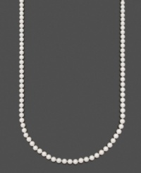Timeless elegance in polished pearls by Belle de Mer. Capture elegance with AA Akoya cultured pearls (6-6-1/2 mm) set in 14k gold. Approximate length: 24 inches. Timeless elegance in polished pearls by Belle de Mer. Capture elegance with AA Akoya cultured pearls (6-6-1/2 mm) set in 14k gold. Approximate length: 24 inches.