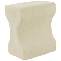 Contour Memory Foam Leg Pillow with Cover, Ecru/Cream