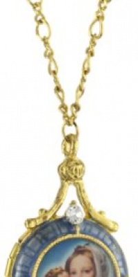 The Vatican Library Collection Mary and Child Locket Pendant Necklace The Vatican Library Collection Mary and Child Locket Pendant Necklace
