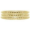 Set Of 3 7/16 Wide Pyramid Stud Bangles In Gold