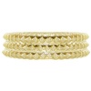 Set Of 3 7/16 Wide Pyramid Stud Bangles In Gold