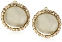Carolee Plum Pudding Gold-Tone Purple Color Button Earrings Carolee Plum Pudding Gold-Tone Purple Color Button Earrings