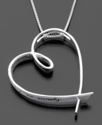 A symbol of love and encouragement. This heartening pendant is crafted in sterling silver and inscribed with the message, May happiness touch your life as warmly as you have touched the lives of others. Approximate length: 18 inches. Approximate drop: 1 inch. A symbol of love and encouragement. This heartening pendant is crafted in sterling silver and inscribed with the message, May happiness touch your life as warmly as you have touched the lives of others. Approximate length: 18 inches. Approximate drop: 1 inch.