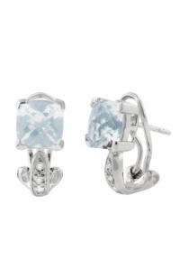 Effy Jewlery 14K White Gold Aquamarine & Diamond Earrings, 2.50 TCW Effy Jewlery 14K White Gold Aquamarine & Diamond Earrings, 2.50 TCW