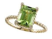 Genuine Peridot Ring by Effy Collection® in 14 kt Yellow Gold Size 6.5 Genuine Peridot Ring by Effy Collection® in 14 kt Yellow Gold Size 6.5