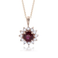 Effy Jewelry Effy® 14K Rose Gold Diamond and Ruby Pendant 1.35 Tcw. Effy Jewelry Effy® 14K Rose Gold Diamond and Ruby Pendant 1.35 Tcw.