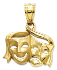 The perfect gift for the aspiring actress or actor. This charming comedy and tragedy charm is crafted from polished 14k gold with an open back design. Chain not included. Approximate length: 4/5 inch. Approximate width: 3/5 inch. The perfect gift for the aspiring actress or actor. This charming comedy and tragedy charm is crafted from polished 14k gold with an open back design. Chain not included. Approximate length: 4/5 inch. Approximate width: 3/5 inch.